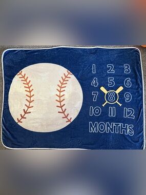 Baseball Baby Milestone Blanket